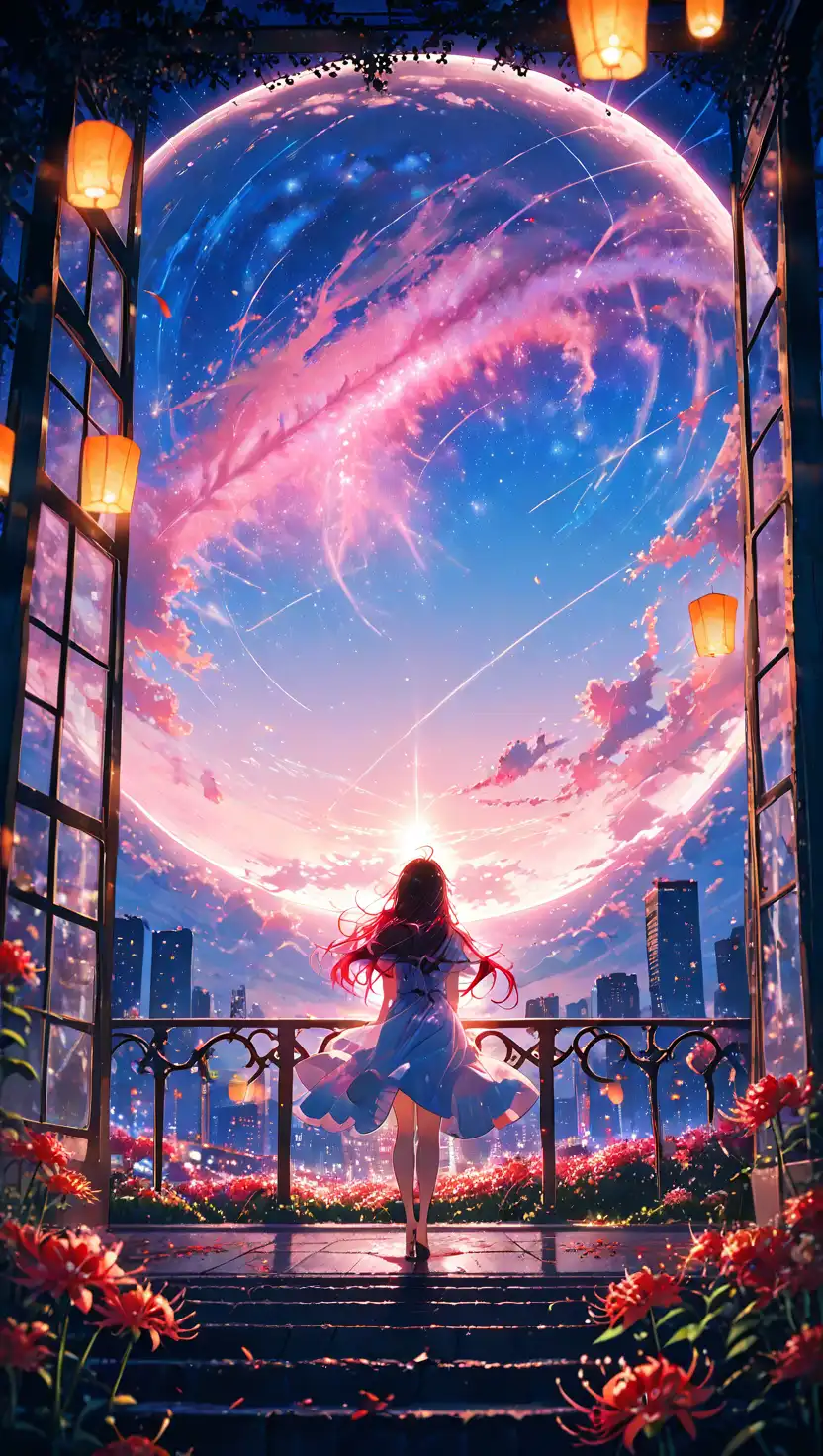 星空を見上げる横顔のメインビジュアル