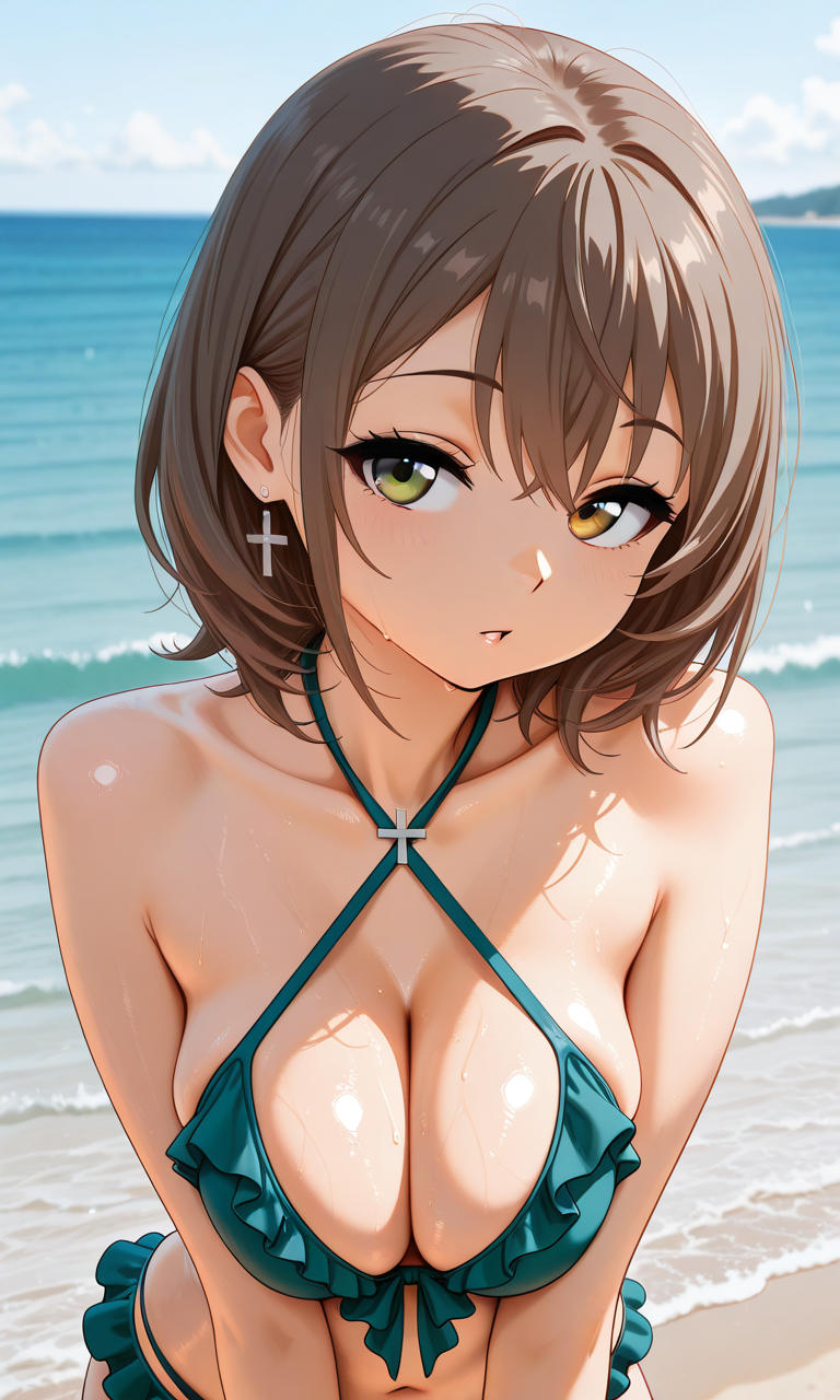 振り返りの少女 — フリルビキニ／海辺_その2のメインビジュアル