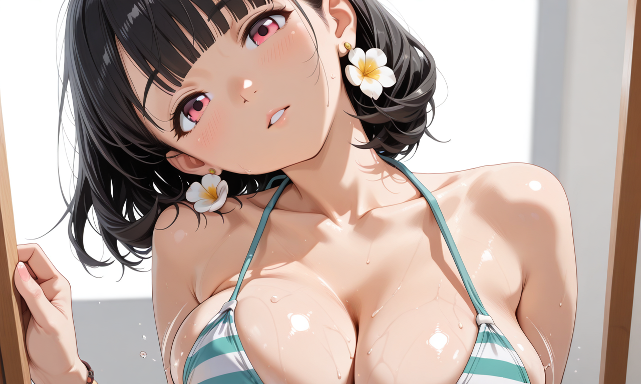 静止ポーズの少女 — 水着／室内_その1のメインビジュアル